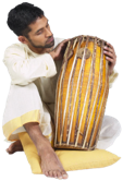 man inspecting drum uid 109